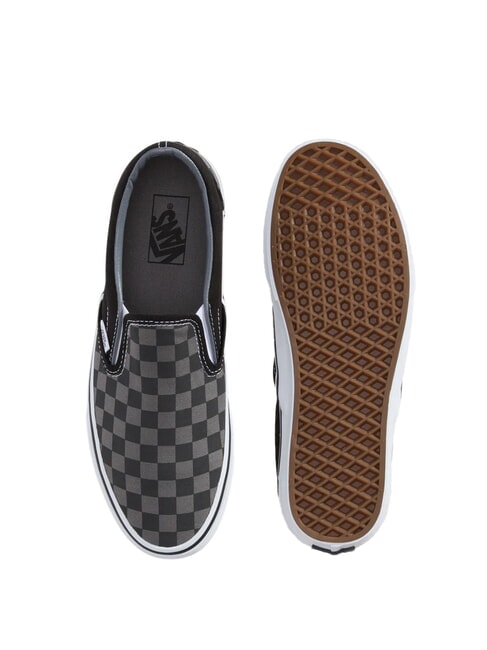 CLASSIC SLIP-ON Sneakers in tela black/pewter checkerboard - Scarpe Unisex