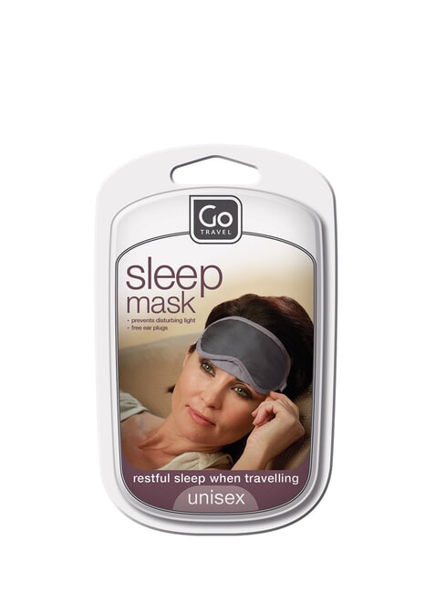 GO Set mascherina da viaggio e tappi nero - Accessori Viaggio