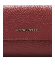 COCCINELLE METALLIC SOFT Portacarte in pelle martellata brandy - Portafogli Donna - 3