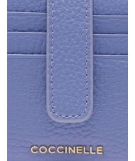 COCCINELLE METALLIC SOFT Mini Portafoglio in pelle azul - Portafogli Donna - 3
