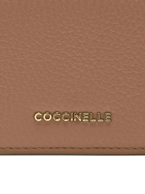 METALLIC SOFT Small leather wallet skin - Portafogli Donna
