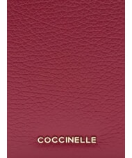 COCCINELLE METALLIC SOFT Porta passaporto in pelle martellata sangria - Accessori Viaggio - 3