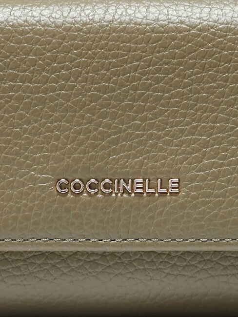 METALLIC SOFT  Portafoglio piccolo in pelle laurel green - Portafogli Donna