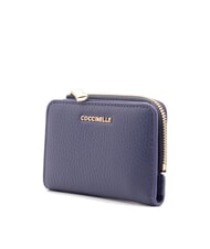 COCCINELLE METALLIC SOFT Leather card holder royal blue - Portafogli Donna - 3