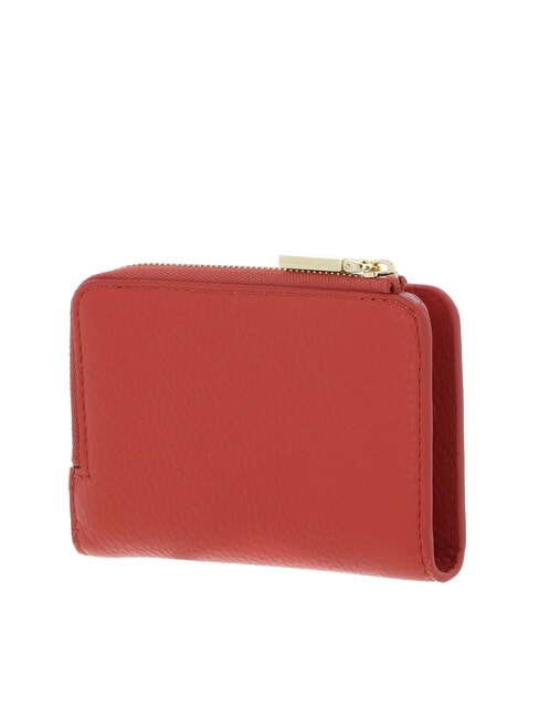 METALLIC SOFT Leather card holder grenadine red - Portafogli Donna