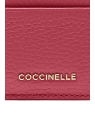 COCCINELLE METALLIC SOFT  Portacard piatto in pelle rosewood - Portafogli Donna - 3