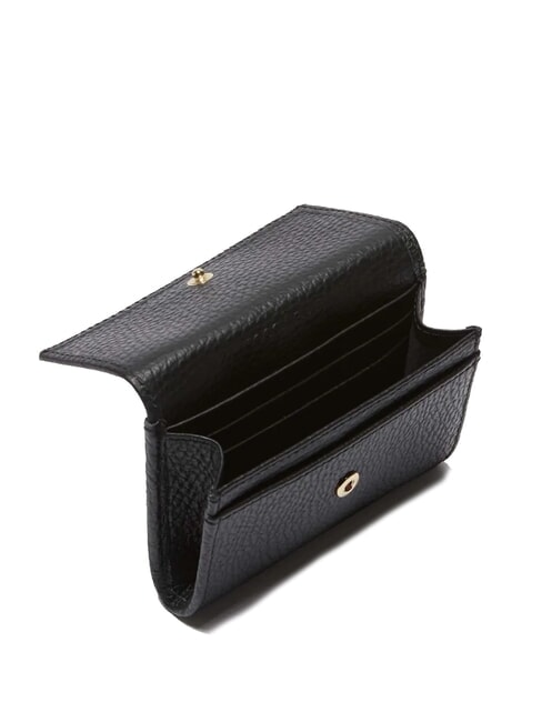 METALLIC SOFT Portacarte in pelle martellata Nero - Portafogli Donna