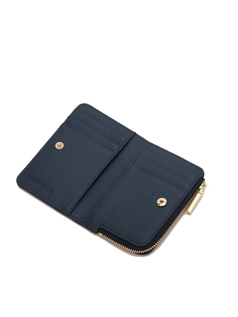 METALLIC SOFT Leather card holder midnight blue - Portafogli Donna