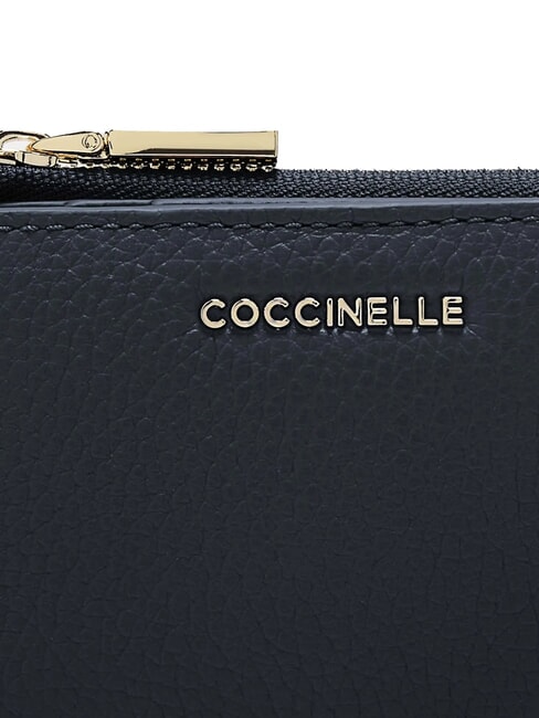 METALLIC SOFT Leather card holder midnight blue - Portafogli Donna