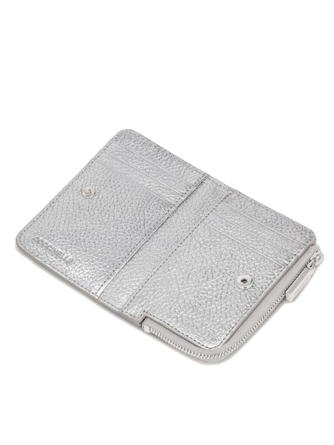 METALLIC SOFT Leather card holder SILVER - Portafogli Donna