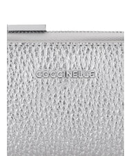 COCCINELLE METALLIC SOFT Leather card holder SILVER - Portafogli Donna - 3