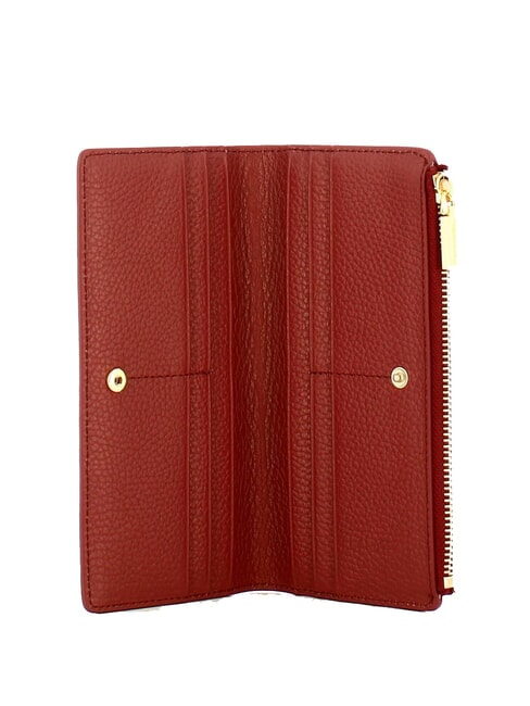 METALLIC SOFT Portafoglio grande in pelle brandy - Portafogli Donna