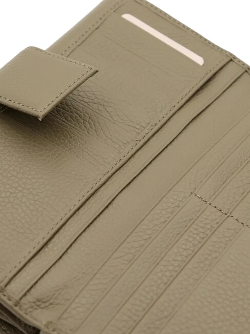 METALLIC SOFT Portafoglio grande in pelle laurel green - Portafogli Donna