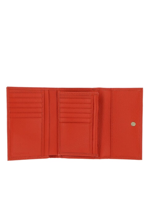 METALLIC SOFT Portafoglio bifold pelle martellata gazpacho - Portafogli Donna