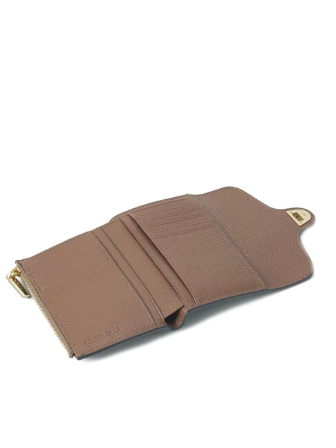 BEAT SOFT Portafoglio medio pelle martellata warm taupe - Portafogli Donna