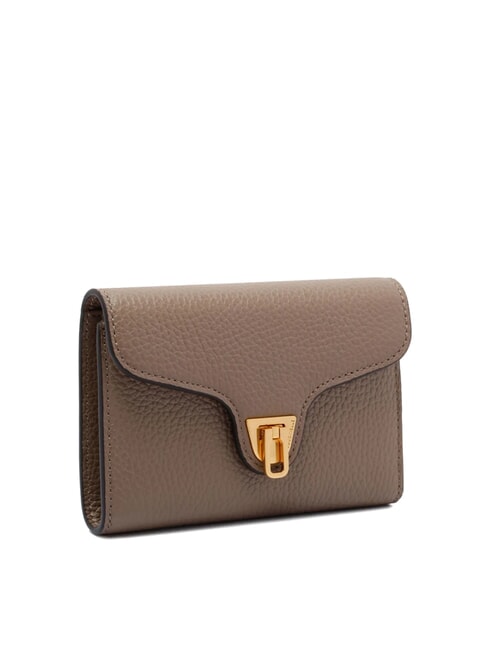 BEAT SOFT Portafoglio medio pelle martellata warm taupe - Portafogli Donna