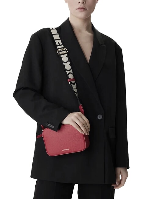 TEBE Borsa a tracolla in pelle martellata ruby - Borse Donna