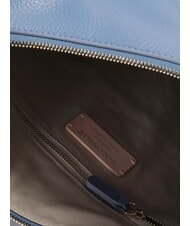 COCCINELLE MALORY Borsa sacca a spalla in pelle martellata azul - Borse Donna - 3