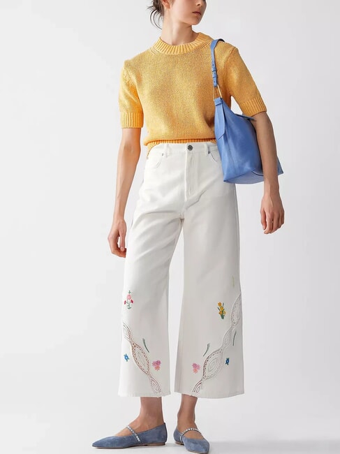 MALORY Borsa sacca a spalla in pelle martellata azul - Borse Donna