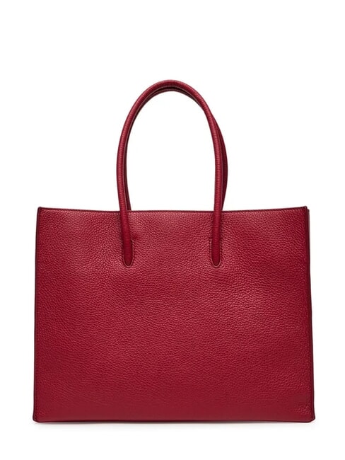 MYRTHA MAXI LOG Borsa shopping in pelle martellata sangria - Borse Donna