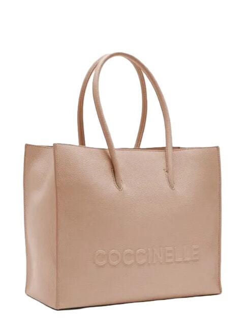 MYRTHA MAXI LOG Borsa shopping in pelle martellata rosette - Borse Donna