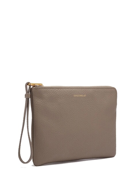 ALIAS Pochette in pelle martellata warm taupe - Borse Donna