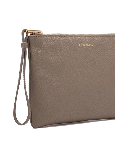 ALIAS Pochette in pelle martellata warm taupe - Borse Donna