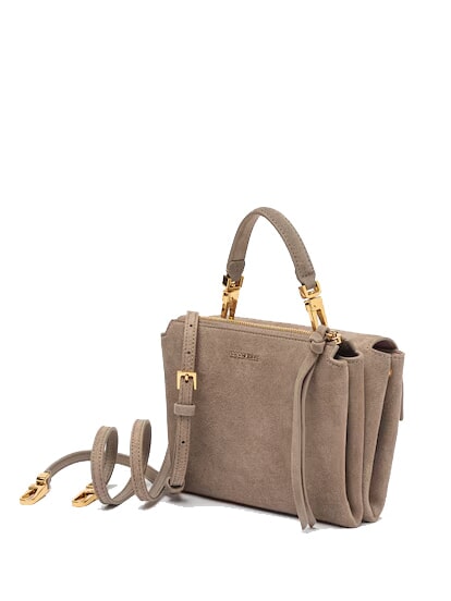 ARLETTIS SUEDE DROPLET Borsa mini in pelle con tracolla warm taupe - Borse Donna