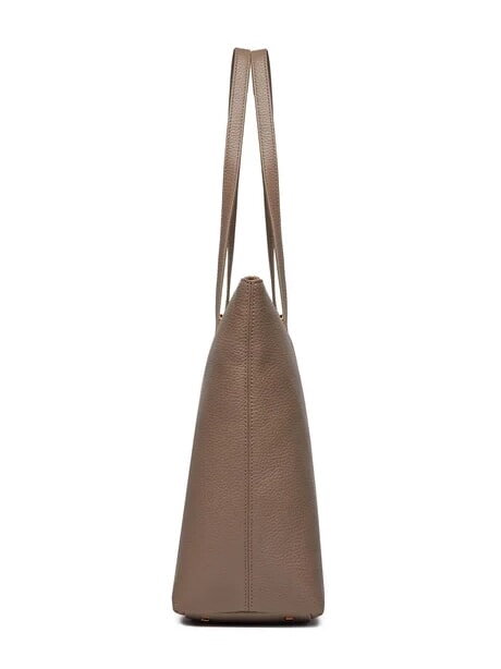 GLEEN Shopping Bag in pelle warm taupe - Borse Donna