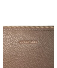 COCCINELLE GLEEN Shopping Bag in pelle warm taupe - Borse Donna - 4