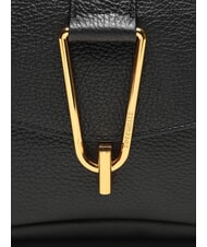 COCCINELLE HIMMA Borsa a tracolla in pelle martellata Nero - Borse Donna - 4