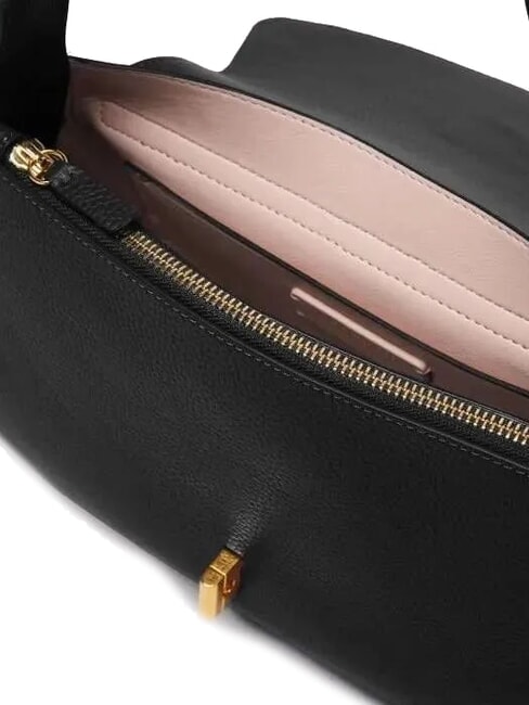 HIMMA Borsa a tracolla in pelle martellata Nero - Borse Donna