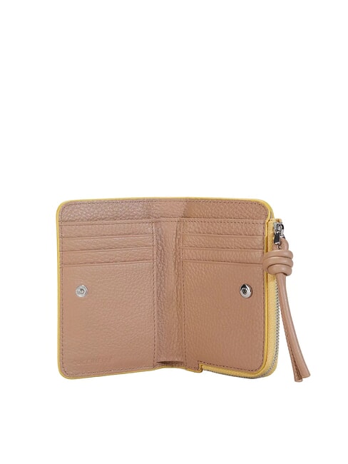 MYRTHA MAXI LOG Portafoglio medio zip around in pelle powder pi/taupe - Portafogli Donna