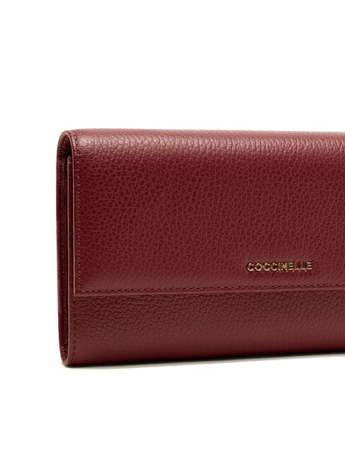 METALLIC SOFT Pochette in pelle con tracolla brandy - Borse Donna