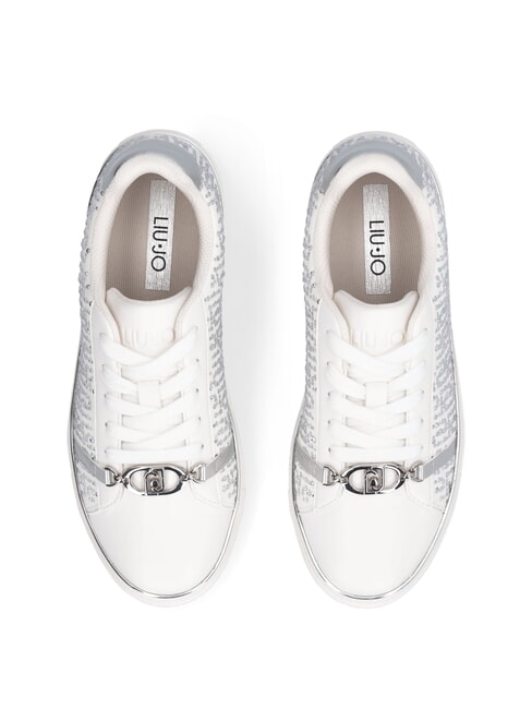 KIKI 01 Sneakers logo strass all over white - Scarpe Donna