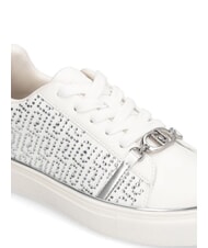 LIUJO KIKI 01 Sneakers logo strass all over white - Scarpe Donna - 5