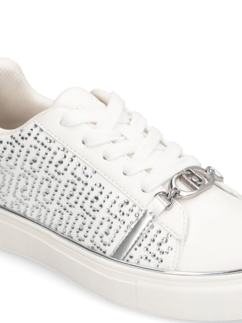 KIKI 01 Sneakers logo strass all over white - Scarpe Donna