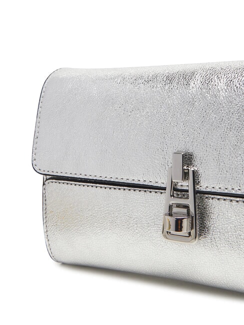 MAGIE 2NITE SMOOTH Pochette in pelle metallizzata SILVER - Borse Donna