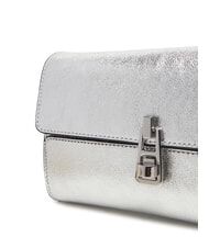 COCCINELLE MAGIE 2NITE SMOOTH Pochette in pelle metallizzata SILVER - Borse Donna - 3