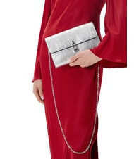 COCCINELLE MAGIE 2NITE SMOOTH Pochette in pelle metallizzata SILVER - Borse Donna - 4