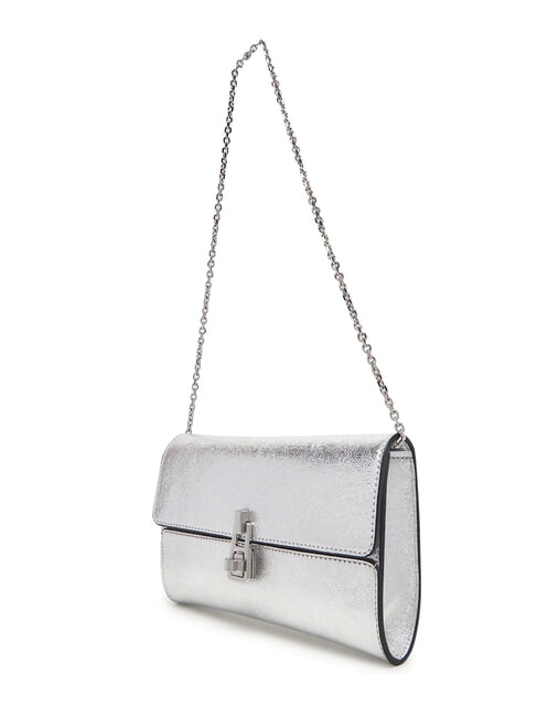 MAGIE 2NITE SMOOTH Pochette in pelle metallizzata SILVER - Borse Donna