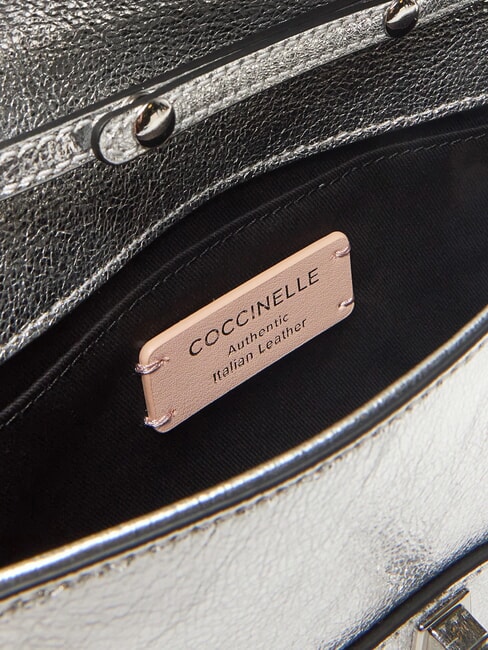 MAGIE 2NITE SMOOTH Pochette in pelle metallizzata SILVER - Borse Donna