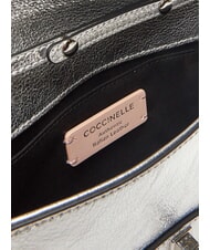 COCCINELLE MAGIE 2NITE SMOOTH Pochette in pelle metallizzata SILVER - Borse Donna - 6