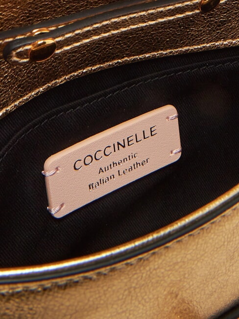 MAGIE 2NITE SMOOTH Pochette in pelle metallizzata golden - Borse Donna