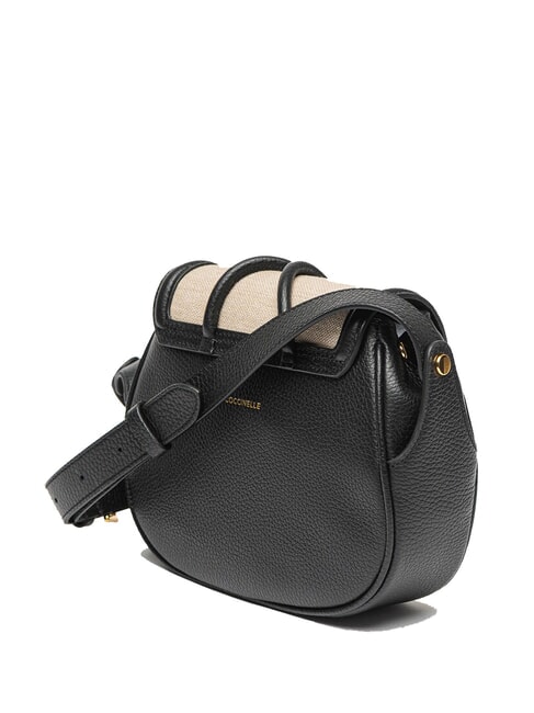 CARMY CANVAS Borsa a tracolla in pelle e canvas natural/noir - Borse Donna