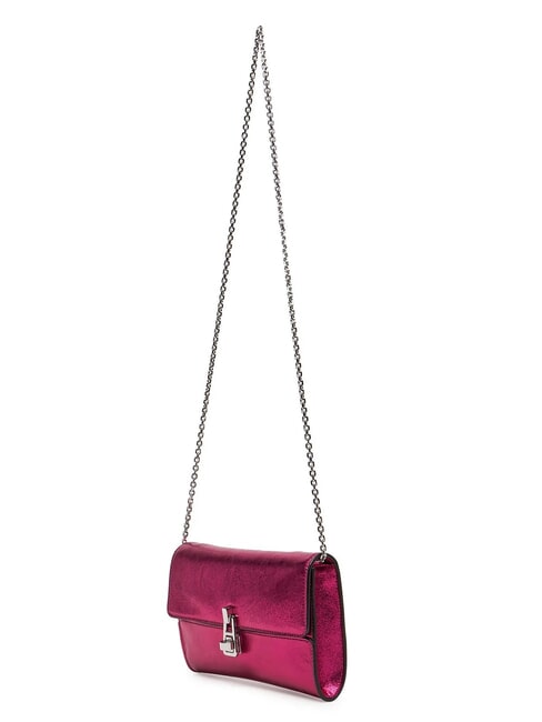 MAGIE 2NITE SMOOTH Pochette in pelle metallizzata sangria - Borse Donna