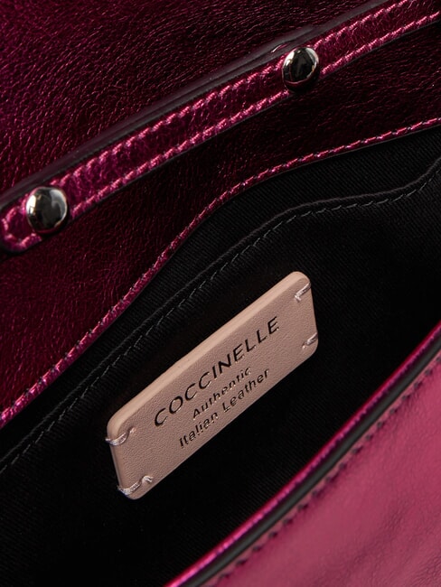 MAGIE 2NITE SMOOTH Pochette in pelle metallizzata sangria - Borse Donna