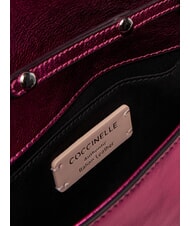 COCCINELLE MAGIE 2NITE SMOOTH Pochette in pelle metallizzata sangria - Borse Donna - 6