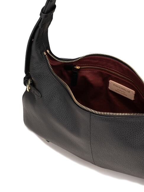 ABIGAIL Borsa a spalla in pelle martellata Nero - Borse Donna