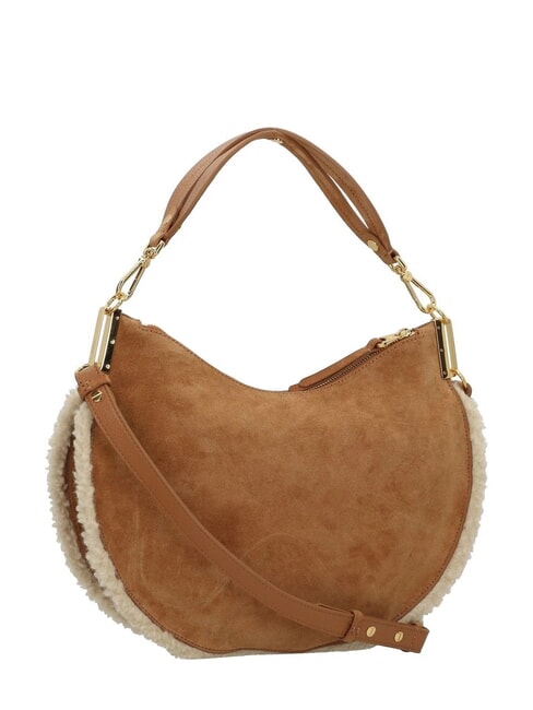 SUNUP ECO SHEARLING Borsa a spalla con tracolla reef/peach - Borse Donna